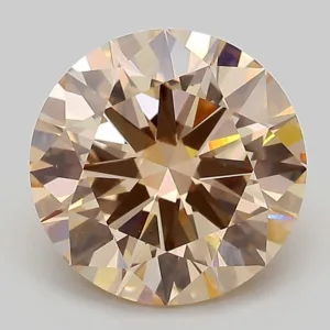 3.03 Carat Round Fancy Light Brown VS1 Lab Diamond