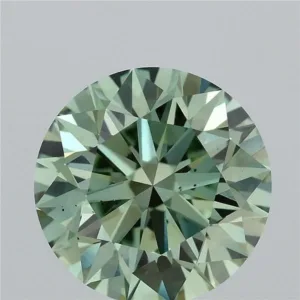 3.04 Carat Round Fancy Vivid Green VS2 Lab Diamond