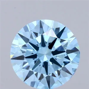 3.05 Carat Round Fancy Vivid Blue VVS2 Lab Diamond