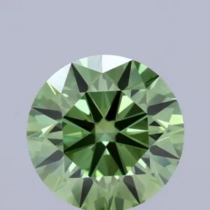 3.05 Carat Round Fancy Vivid Green VVS2 Lab Diamond