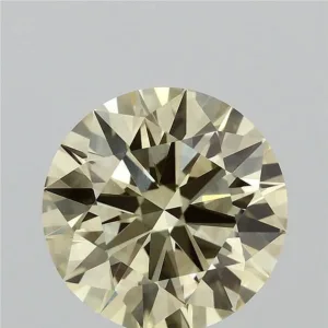 3.07 Carat Round Fancy Intense Yellow VS2 Lab Diamond