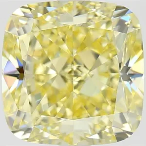3.14 Carat Cushion Modified Fancy Intense Yellow VVS2 Natural Diamond