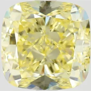 3.15 Carat Cushion Modified Fancy Intense Yellow VS2 Natural Diamond