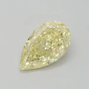 3.19 Carat Pear Fancy Light Yellow VS2 Natural Diamond