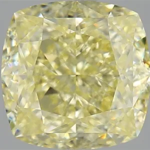 3.33 Carat Cushion Brilliant Fancy Yellow VS1 Natural Diamond