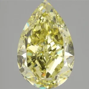 3.33 Carat Pear Fancy Intense Yellow SI1 Natural Diamond