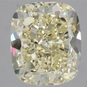 3.46 Carat Cushion Brilliant Fancy Light Yellow VS2 Natural Diamond