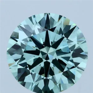 3.75 Carat Round Fancy Vivid Green VS2 Lab Diamond