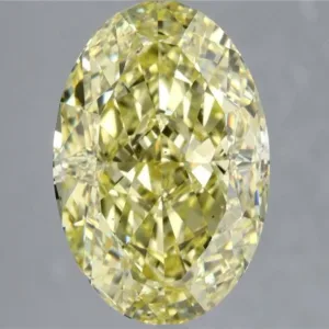 3.82 Carat Oval Fancy Intense Yellow VS2 Natural Diamond