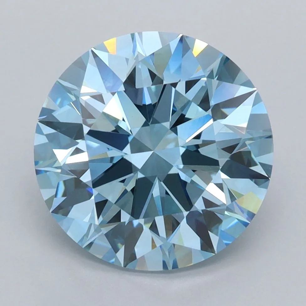 4 Carat Round Fancy Vivid Blue VVS2 Lab Diamond 1 4 Carat Round Fancy Vivid Blue VVS2 Lab Diamond