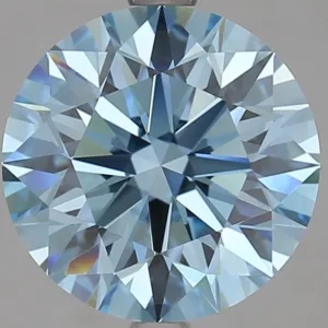 4.01 Carat Round Fancy Vivid Blue VVS2 Lab Diamond