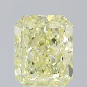 4.02 Carat Radiant Fancy Yellow VVS1 Natural Diamond