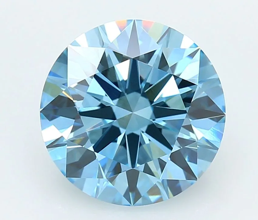4.03 Carat Round Fancy Vivid Blue VVS2 Lab Diamond 1 4.03 Carat Round Fancy Vivid Blue VVS2 Lab Diamond