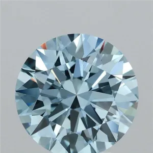 4.04 Carat Round Fancy Vivid Blue VVS2 Lab Diamond