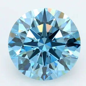 4.06 Carat Round Fancy Vivid Blue VVS2 Lab Diamond