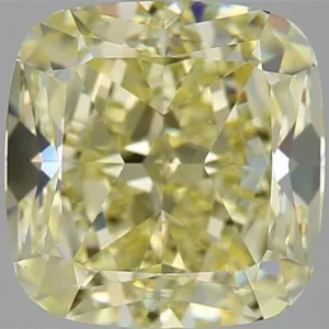 4.07 Carat Cushion Modified Fancy Yellow VS1 Natural Diamond