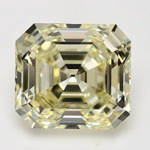 4.44 Carat Emerald Fancy Yellow VVS2 Natural Diamond