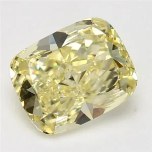 4.53 Carat Cushion Modified Fancy Yellow VS2 Natural Diamond