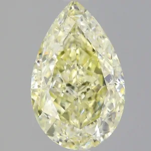 5.05 Carat Pear Fancy Yellow VS2 Natural Diamond