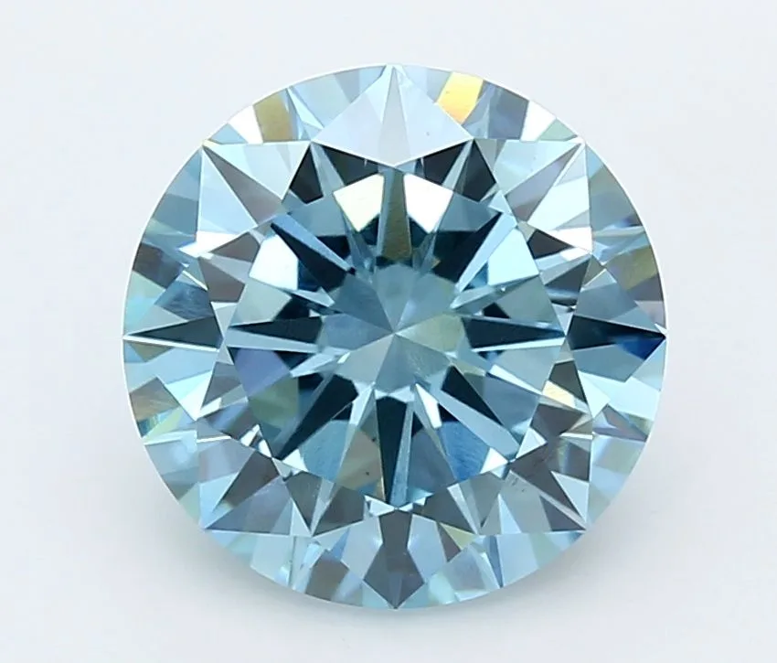 5.07 Carat Round Fancy Vivid Blue VS1 Lab Diamond 1 5.07 Carat Round Fancy Vivid Blue VS1 Lab Diamond