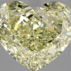 5.08 Carat Heart Fancy Light Yellow VS2 Natural Diamond