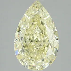 5.1 Carat Pear Fancy Yellow VS2 Natural Diamond