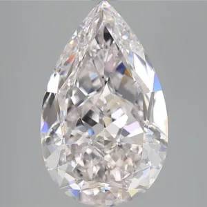 5.12 Carat Pear Faint Pink VVS2 Natural Diamond