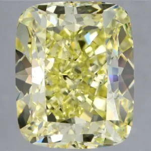 5.13 Carat Cushion Modified Fancy Yellow VS2 Natural Diamond