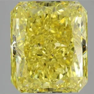 5.31 Carat Radiant Fancy Vivid Yellow VS2 Natural Diamond