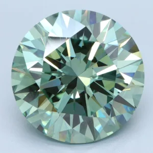 5.46 Carat Round Fancy Vivid Green VVS2 Lab Diamond