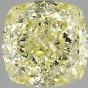 6.05 Carat Cushion Brilliant Fancy Yellow VS2 Natural Diamond