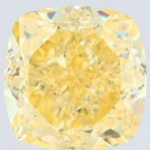 7.01 Carat Cushion Brilliant Fancy Intense Yellow VS1 Natural Diamond