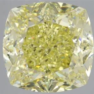 7.24 Carat Cushion Brilliant Fancy Intense Yellow VS1 Natural Diamond