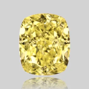 8.01 Carat Cushion Brilliant Fancy Vivid Yellow VS2 Natural Diamond