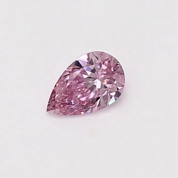 0.24 Carat Pear Pink SI2 Natural Diamond 1 0.24 Carat Pear Pink SI2 Natural Diamond