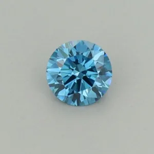 0.24 Carat Round Fancy Vivid Blue VVS2 Lab Diamond
