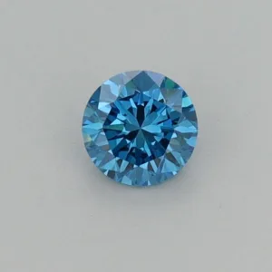 0.26 Carat Round Fancy Vivid Blue VVS2 Lab Diamond