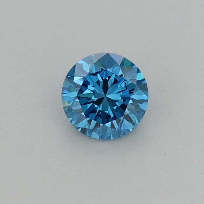 0.26 Carat Round Fancy Vivid Blue VVS2 Lab Diamond 1 0.26 Carat Round Fancy Vivid Blue VVS2 Lab Diamond