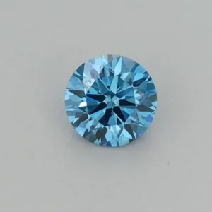 0.26 Carat Round Fancy Vivid Blue VVS2 Lab Diamond