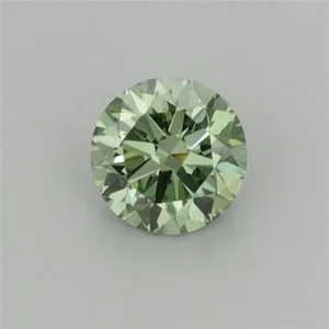 0.36 Carat Round Fancy Vivid Green VS2 Lab Diamond