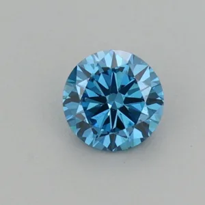 0.38 Carat Round Fancy Vivid Blue VS1 Lab Diamond