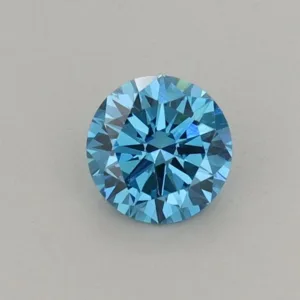 0.38 Carat Round Fancy Vivid Blue VVS2 Lab Diamond