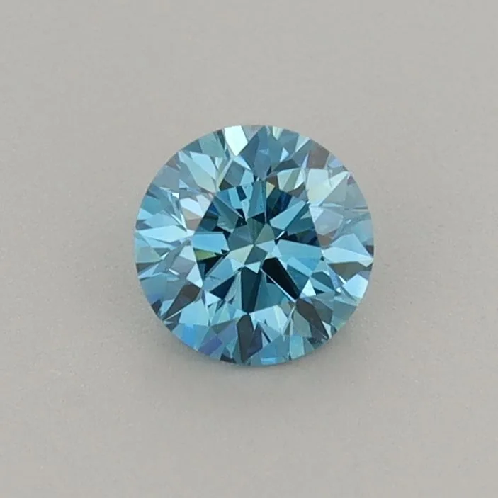 0.39 Carat Round Fancy Vivid Blue VS2 Lab Diamond 1 0.39 Carat Round Fancy Vivid Blue VS2 Lab Diamond