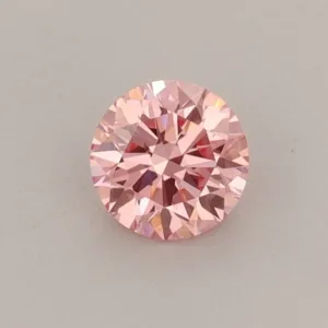 0.39 Carat Round Fancy Vivid Pink VS1 Lab Diamond