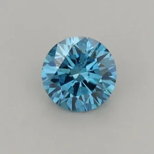 0.4 Carat Round Fancy Vivid Blue SI1 Lab Diamond