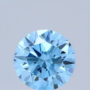 0.42 Carat Round Fancy Vivid Blue VVS2 Lab Diamond