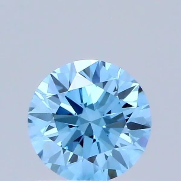 0.42 Carat Round Fancy Vivid Blue VVS2 Lab Diamond 1 0.42 Carat Round Fancy Vivid Blue VVS2 Lab Diamond