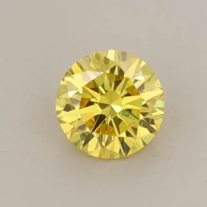 0.49 Carat Round Fancy Vivid Yellow VS1 Lab Diamond