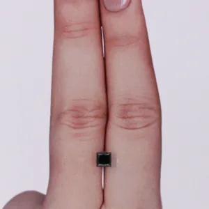 0.54 Carat Princess Black Natural Diamond