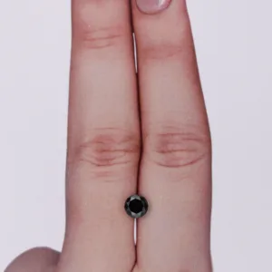 0.55 Carat Round Black Natural Diamond